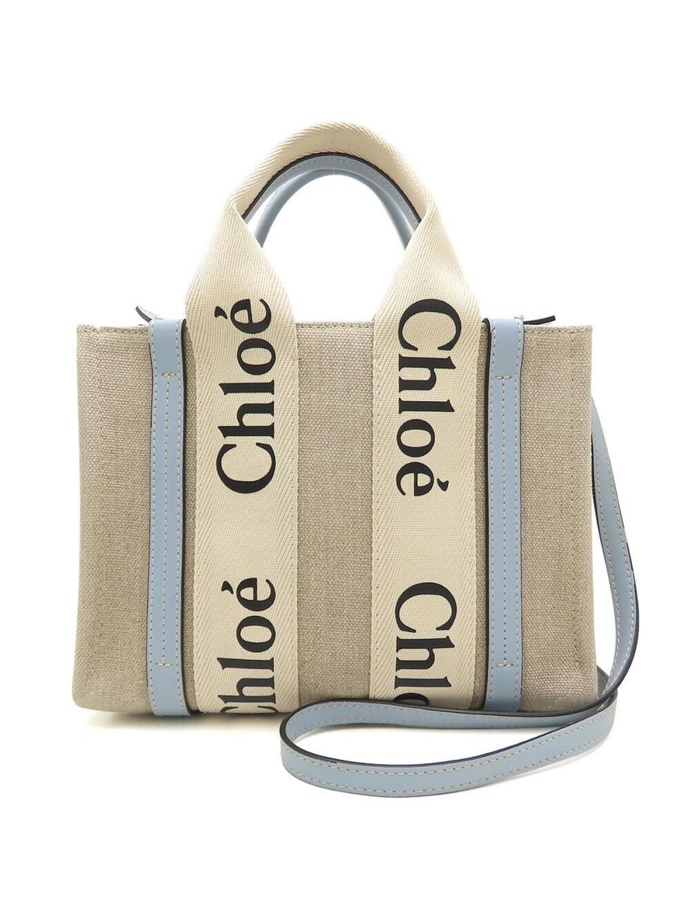 Chloe Woody Convertible Tote Canvas #368065C87B